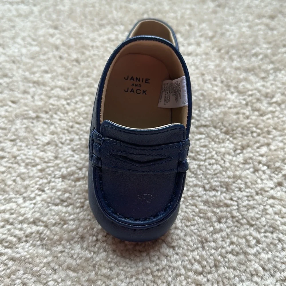 Janie and Jack 6-12 month blue loafers